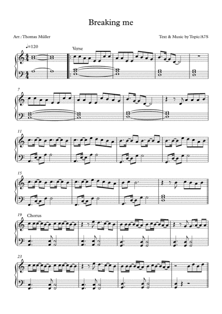 Breaking Me (arr. Thomas Müller)