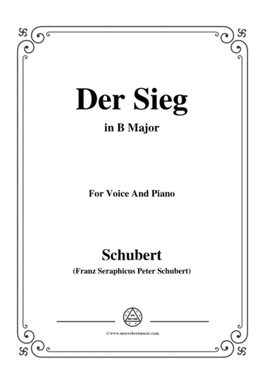 Schubert-Der Sieg,in B Major,for Voice&Piano (arr. MSM)