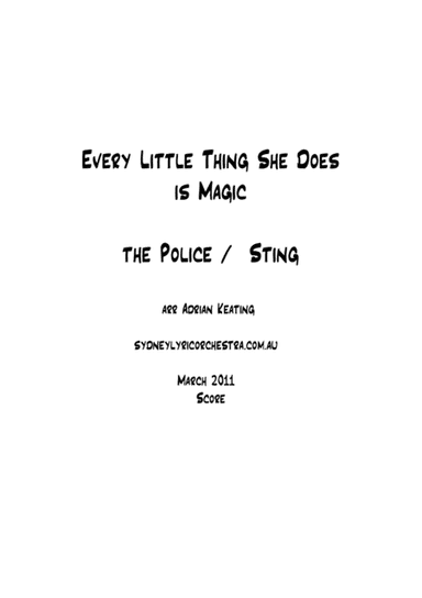 Every Little Thing She Does Is Magic (arr. Adrian Keating)