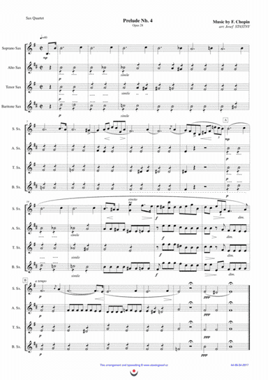 Preludes (Nb. 4 and Nb. 20) - Chopin (arr. Josef STASTNY)
