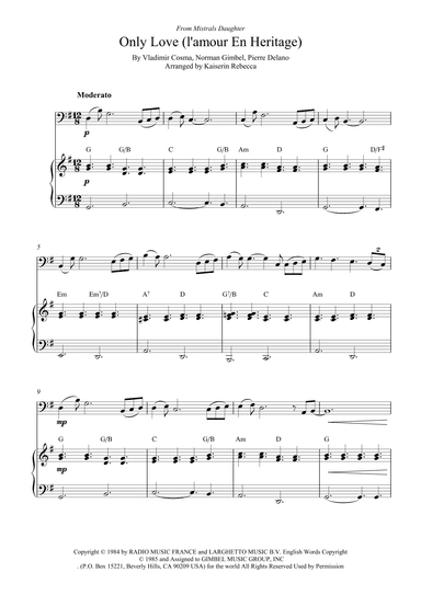 Only Love (l'amour En Heritage) (arr. Kaiserin Rebecca)