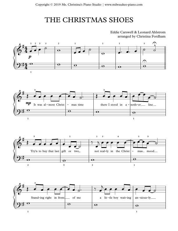 Christmas Shoes, The (arr. Christina Fordham)