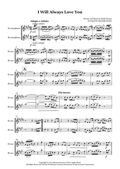 I Will Always Love You (arr. Kayleigh Huelin)