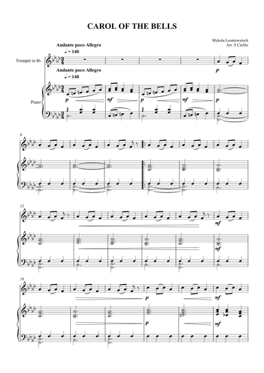Carol of the Bells (arr. SCMusic)