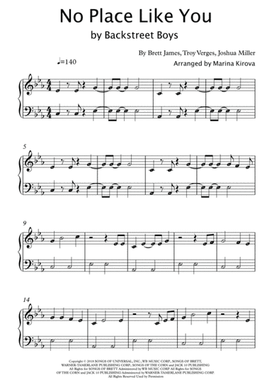 No Place Like You (arr. Marina Kirova)