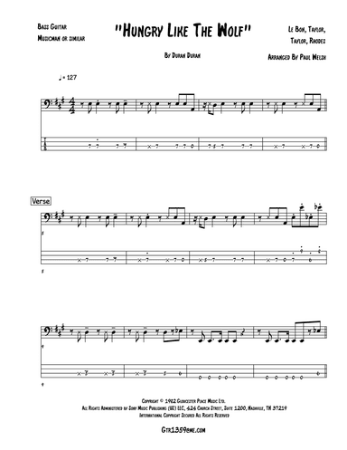Hungry Like The Wolf (arr. P Welsh)