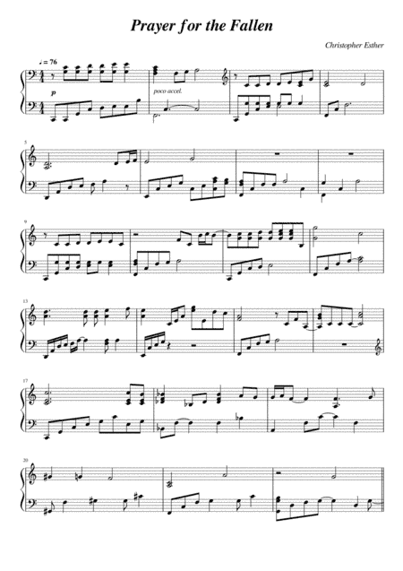 Prayer for the Fallen (Piano)