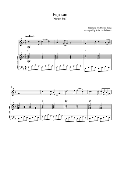 Fuji-san (Mount Fuji) (arr. Kaiserin Rebecca)