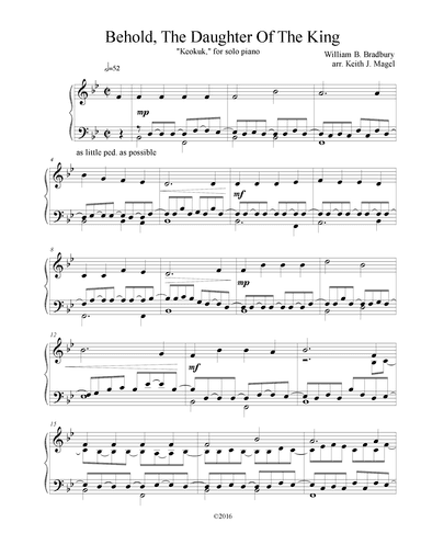 Behold, The Daughter Of The King (arr. Keith James)