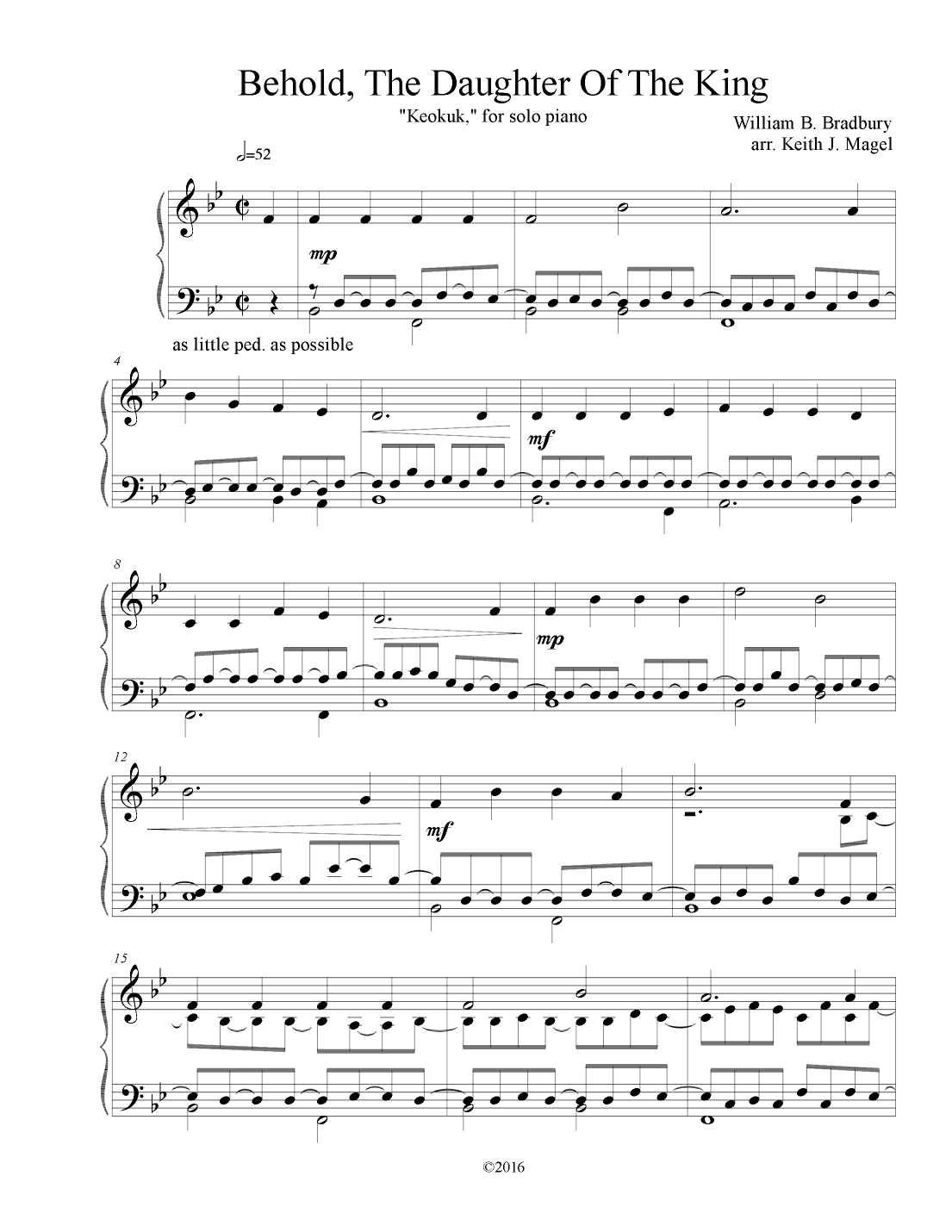 Behold, The Daughter Of The King (arr. Keith James)