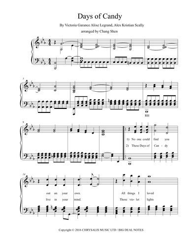 Days Of Candy (arr. Chang Shen)