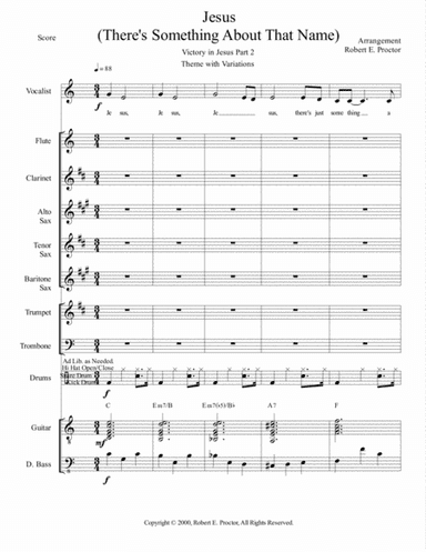 Jesus (There's Something About that Name) (arr. Robert E. Proctor)