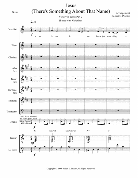 Jesus (There's Something About that Name) (arr. Robert E. Proctor)