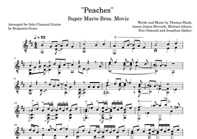 Peaches (arr. Benjamin Grace)