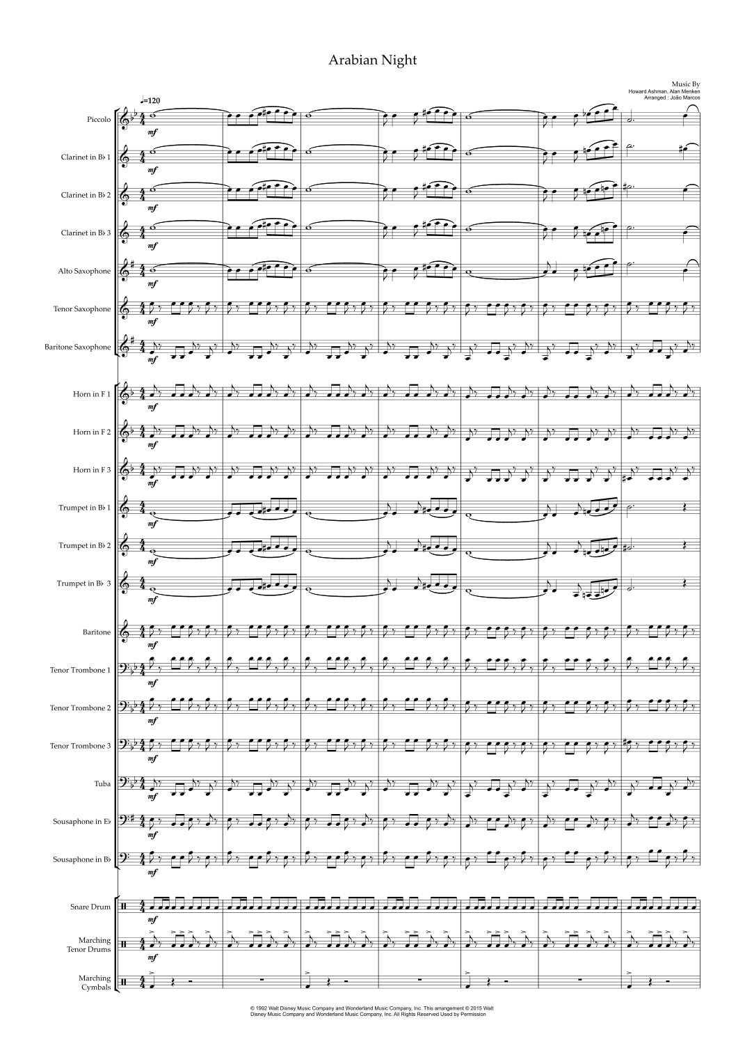 Arabian Nights (arr. João Marcos Maciel)