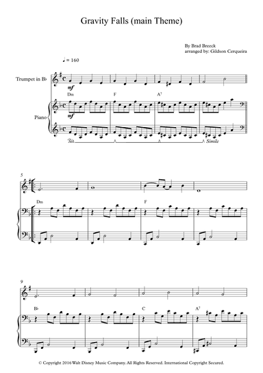 Gravity Falls (main Theme) (arr. Gildson Cerqueira)