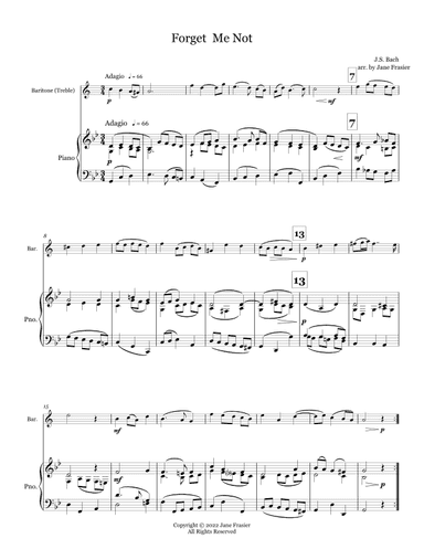 Forget me Not (Vergiss mein nicht) (arr. Jane Frasier)