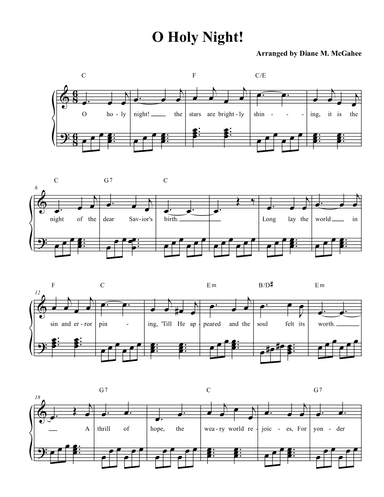 O Holy Night (arr. Arranged by Diane M. McGahee)
