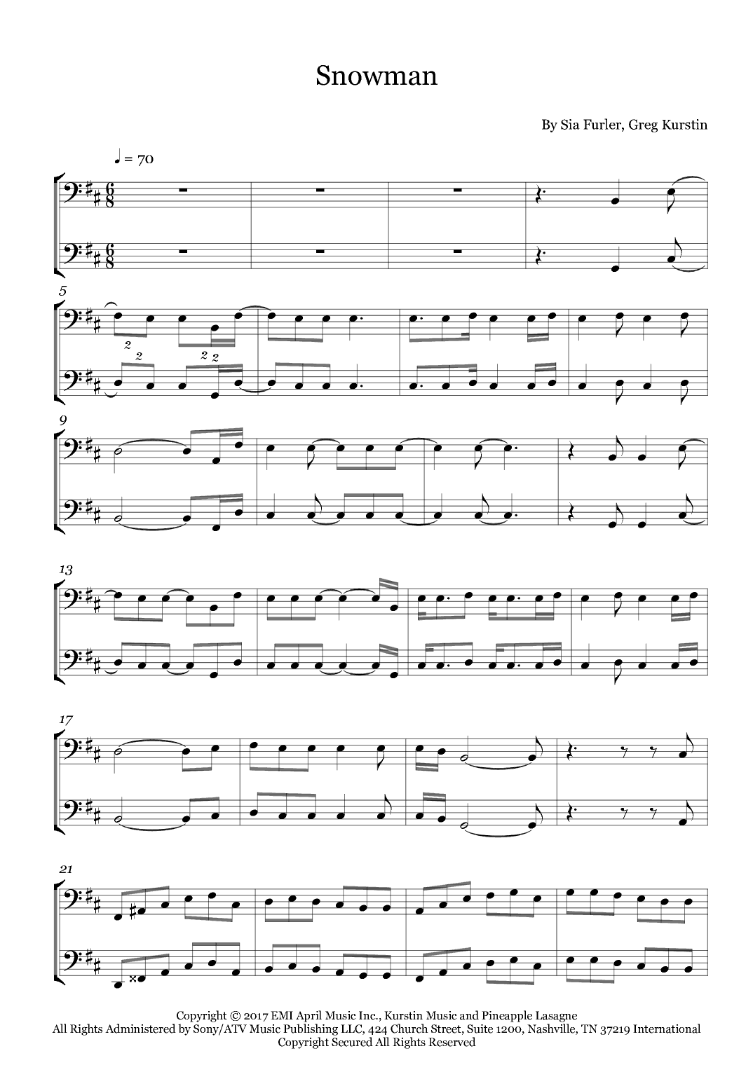Snowman (arr. Fernanda Moura)