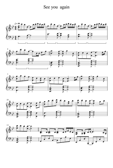See You Again (arr. Charlie Puth)