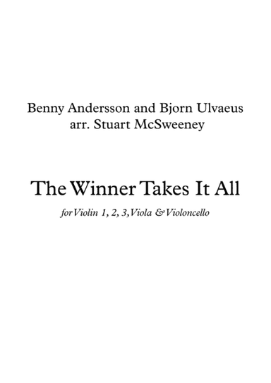 The Winner Takes It All (arr. Stuart McSweeney)