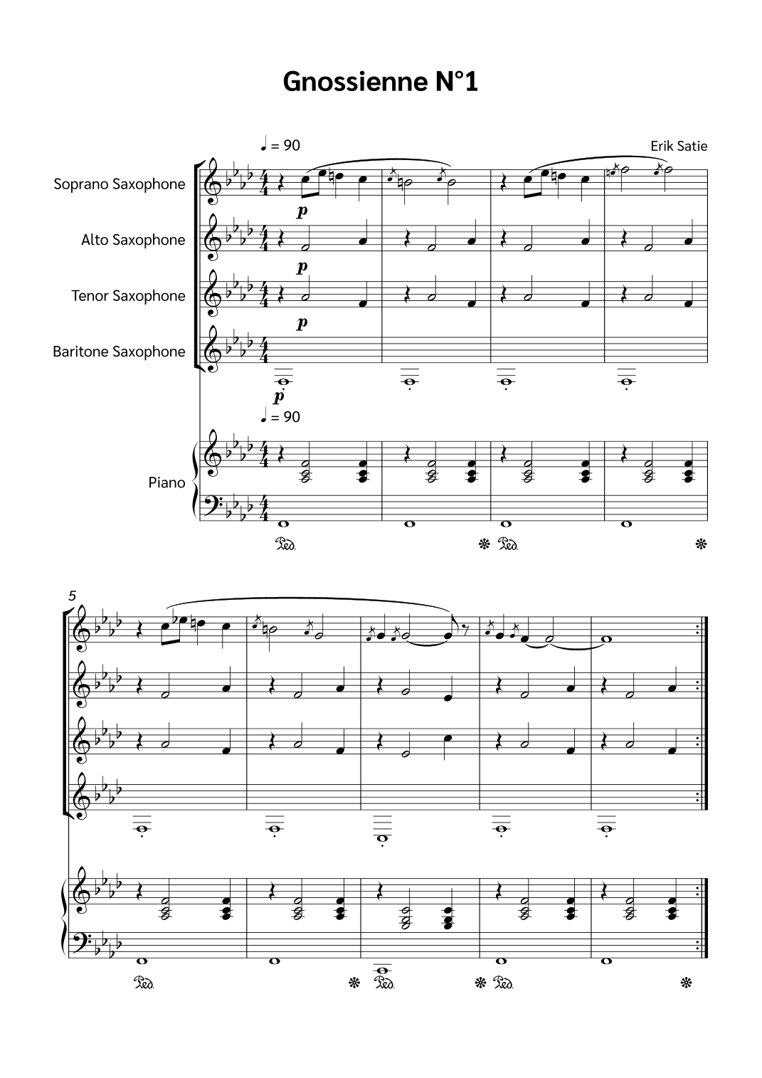 Gnossienne N°1 (arr. Jackson Spindler)