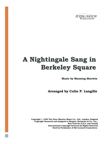 A Nightingale Sang In Berkeley Square (arr. Colin P. Langille)