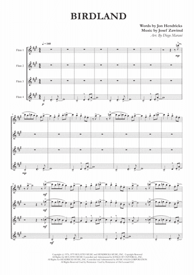 Birdland (arr. Diego Marani)