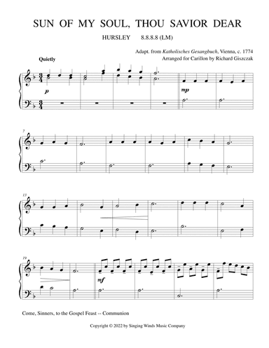 Sun of My Soul, Thou Savior Dear (HURSLEY) (arr. Richard Giszczak)