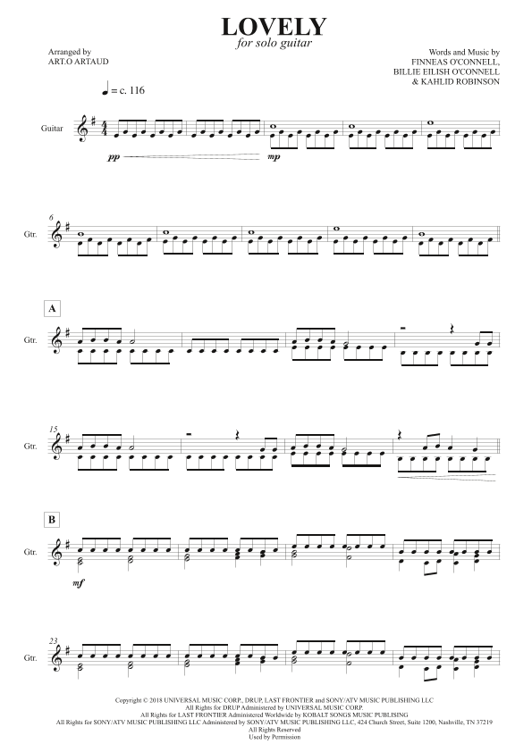 Lovely (arr. Art.o Artaud)