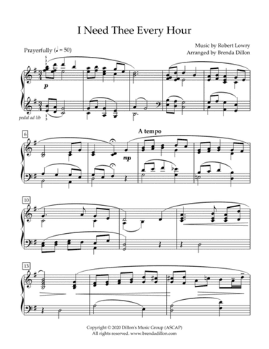 I Need Thee Every Hour (arr. Brenda Dillon)