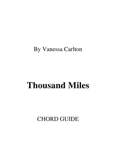 A Thousand Miles (arr. RWM)