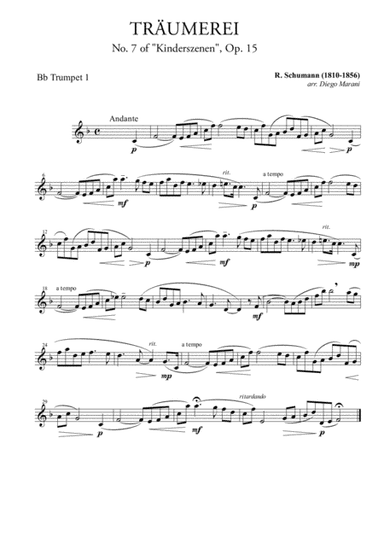 Traumerei from "Album For The Young" for Brass Quartet (arr. Diego Marani)