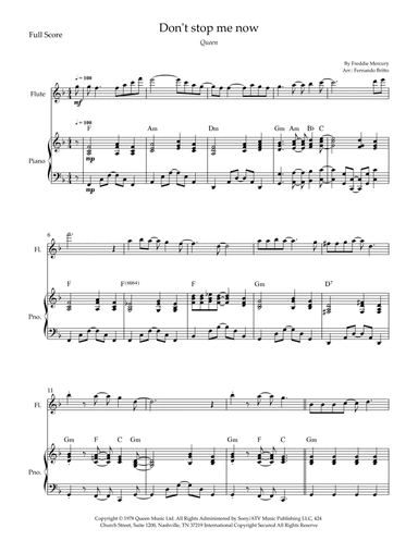 Don't Stop Me Now (arr. Fernando Britto)