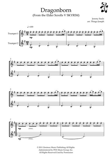 Dragonborn (skyrim Theme) (arr. Thiago Joseph)