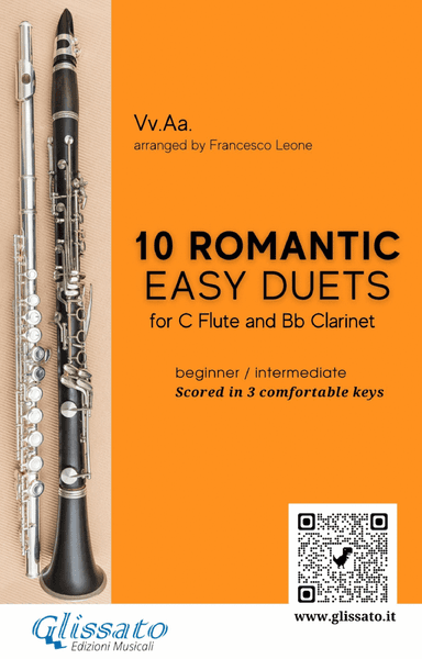 10 Romantic Easy duets for Flute and Clarinet (arr. Francesco Leone)