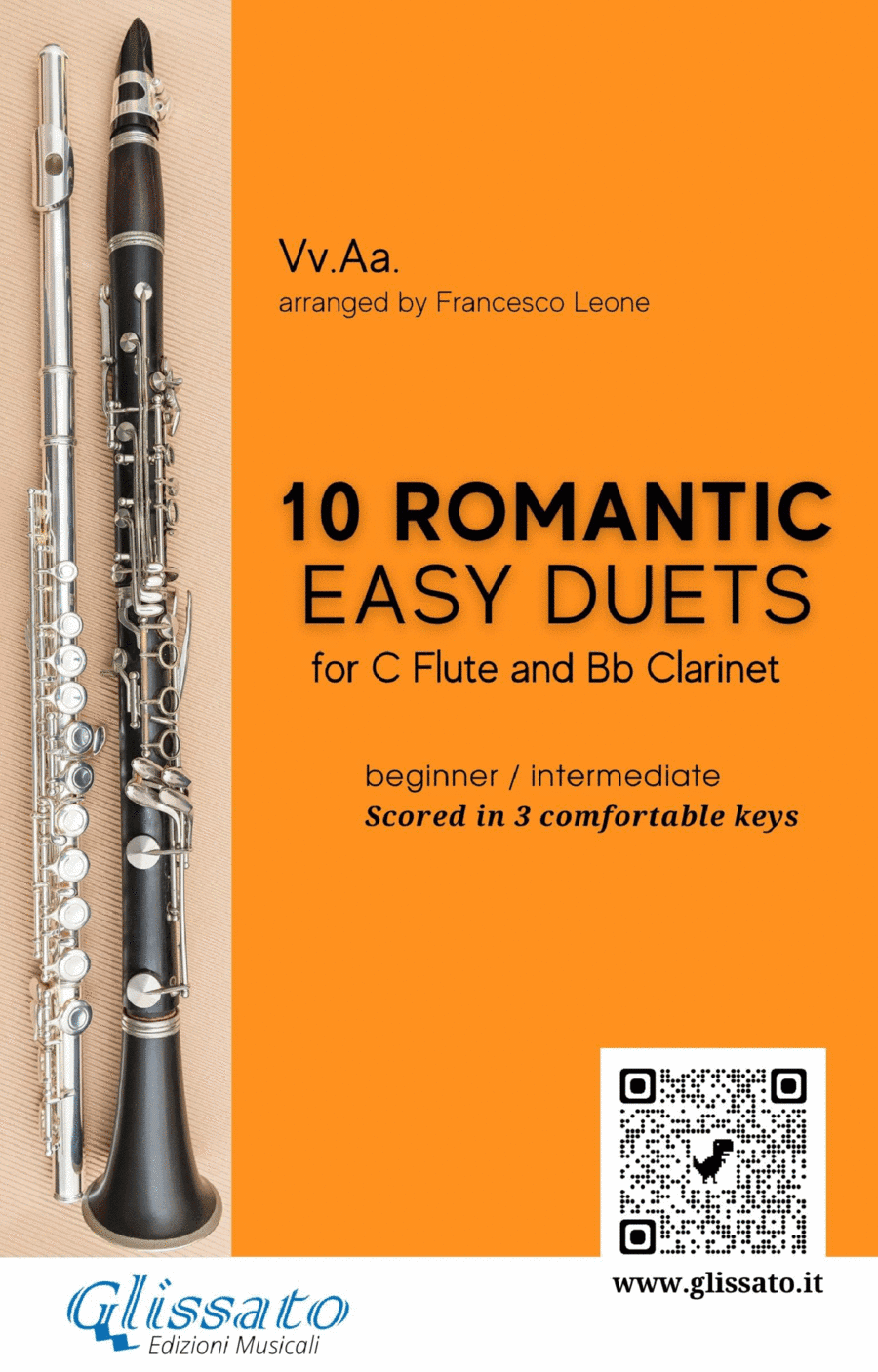 10 Romantic Easy duets for Flute and Clarinet (arr. Francesco Leone)