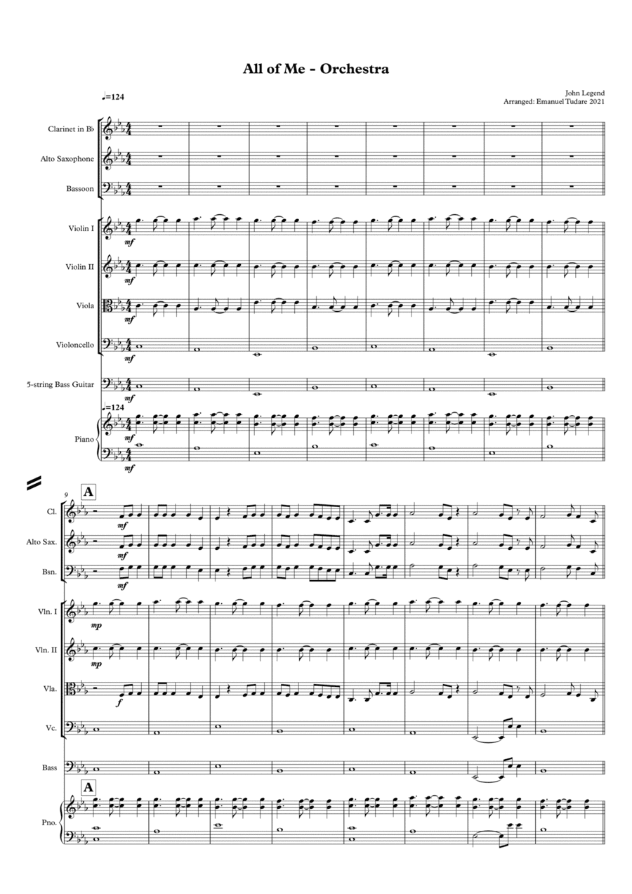 All Of Me (arr. Emanuel Tudare)
