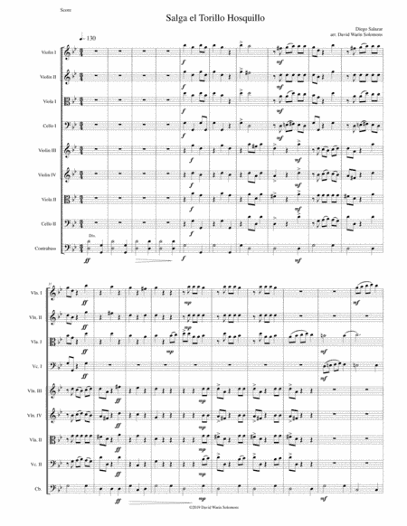 Salga el torillo hosquillo (Let the little wild bull out) arranged for string orchestra (arr. David Warin Solomons)