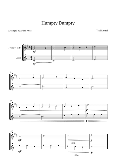 Humpty Dumpty (arr. André Nusa)