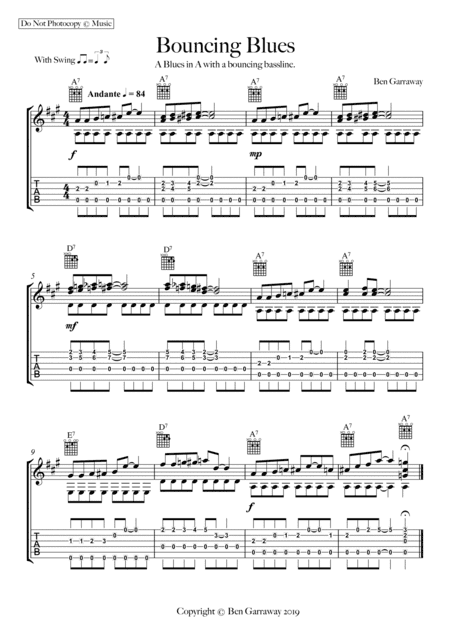 Bouncing Blues - Guitar Solo