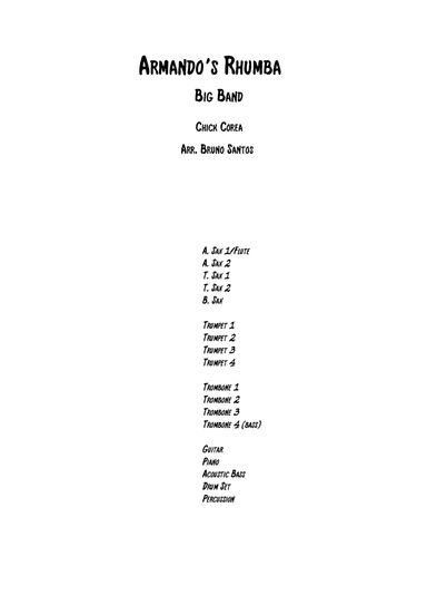 Armando's Rhumba (arr. Bruno Santos)