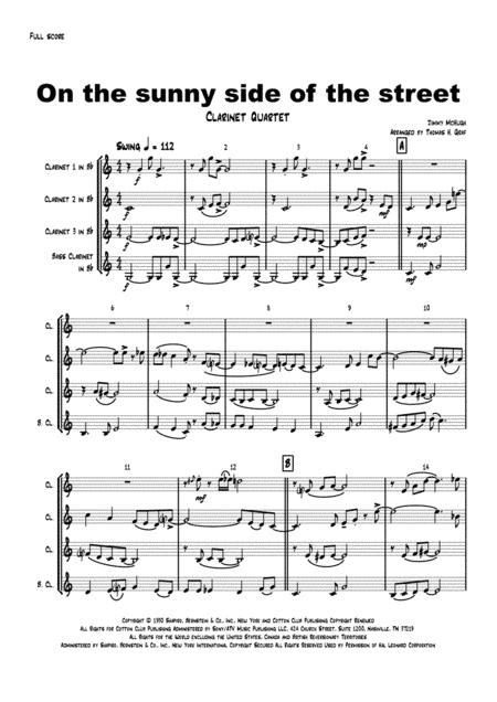 On The Sunny Side Of The Street (arr. Thomas H. Graf)