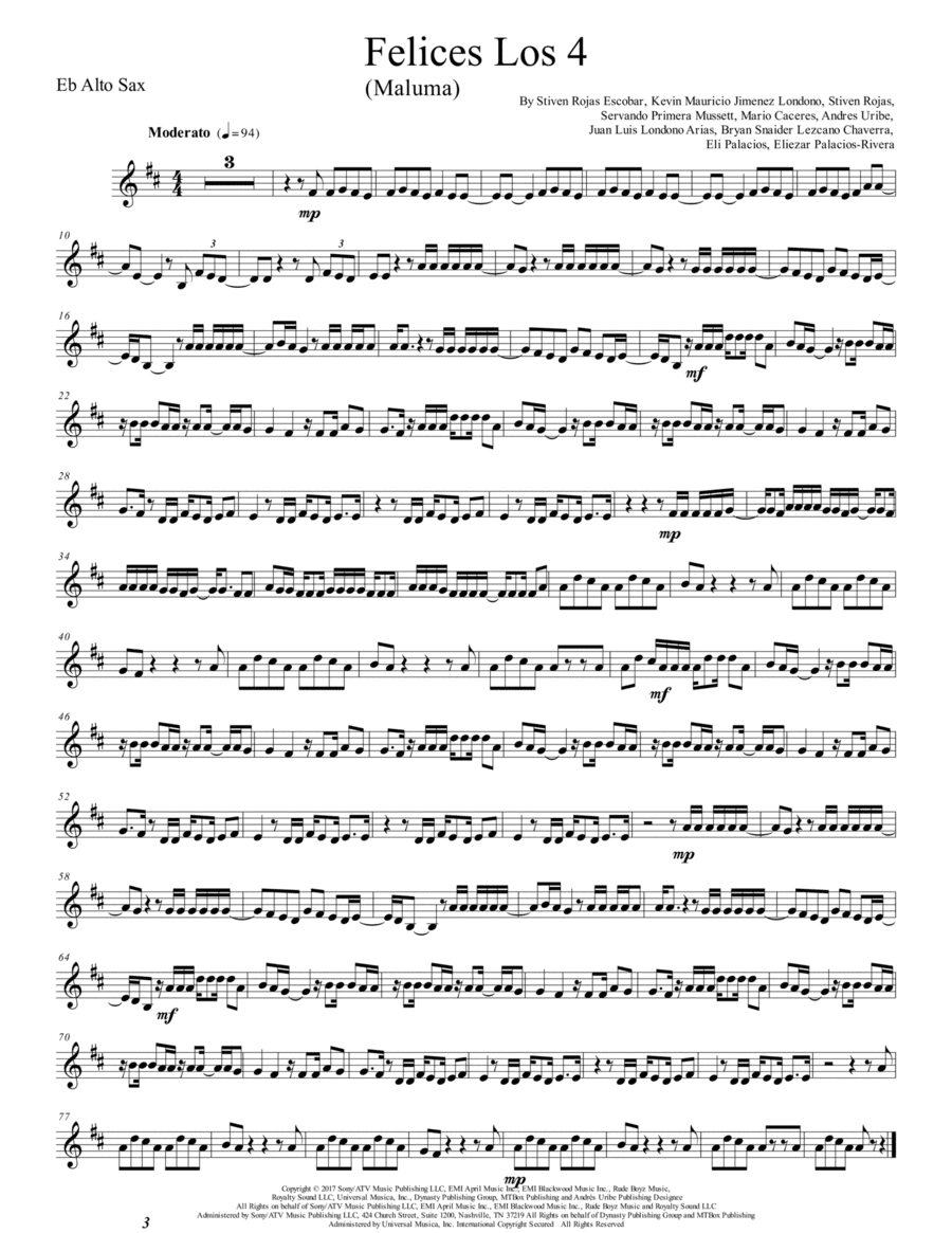 Felices Los 4 (arr. Musikeo)