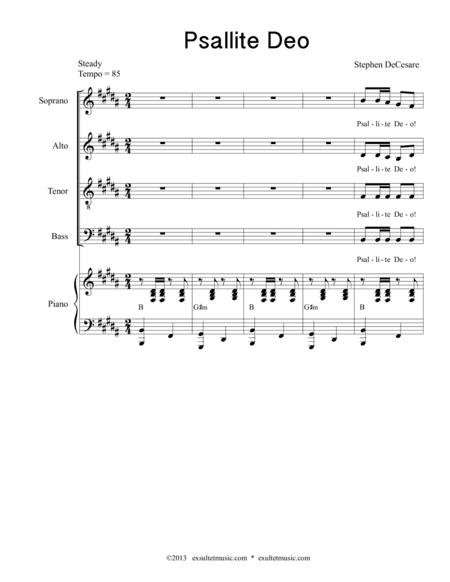 Psallite Deo (SATB)