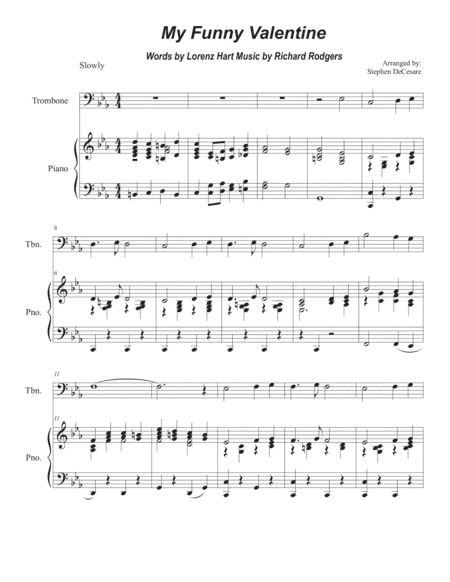 My Funny Valentine (arr. Stephen DeCesare)
