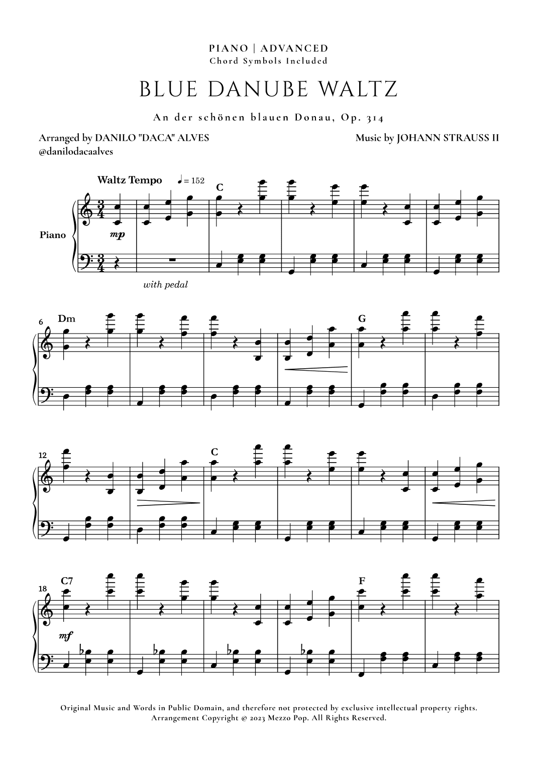 Blue Danube Waltz (arr. Danilo "Daca" Alves)