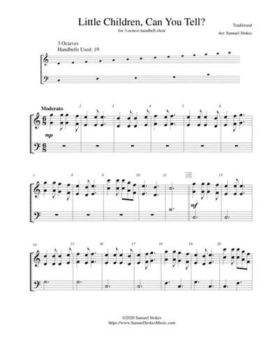 Little Children, Can You Tell? (On a Christmas Morning) - for 3-octave handbell choir (arr. Samuel Stokes)