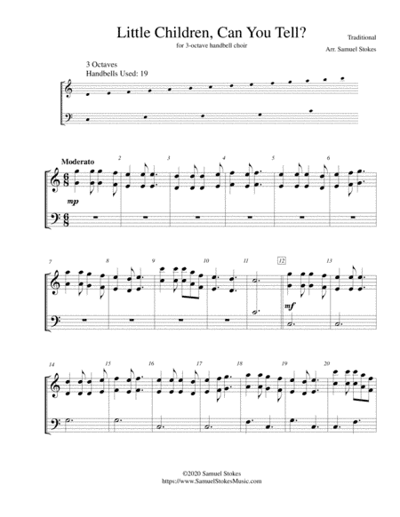 Little Children, Can You Tell? (On a Christmas Morning) - for 3-octave handbell choir (arr. Samuel Stokes)