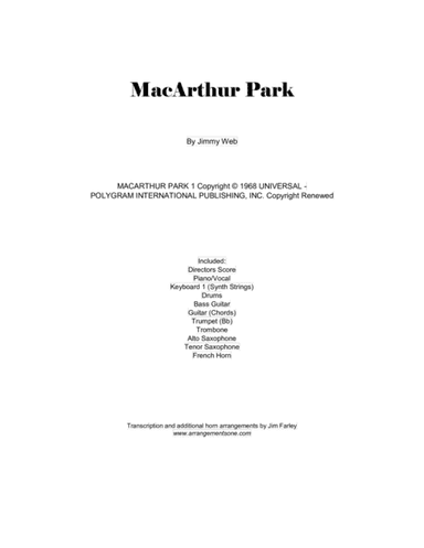 Macarthur Park (arr. Jim Farley)